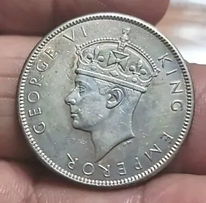 Fidschi 1942 Florin, vz hochwertig, scharfe Details, Tonflecken. - Bild 1 von 4