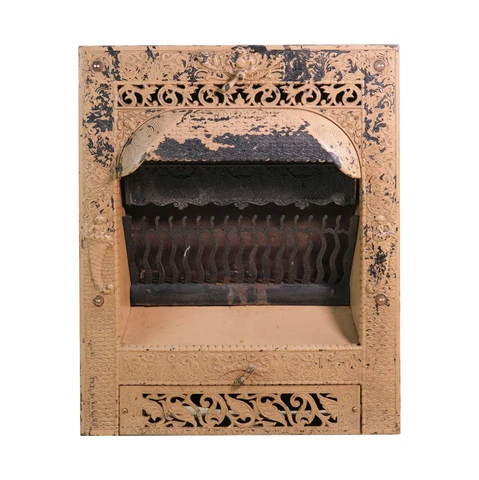 19th Century Dawson Bros. Cast Iron Fireplace Insert Cover