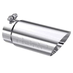 MBRP T5110 Stainless Steel Dual Wall Angled Round 3.5 inch Universal Exhaust Tip - Picture 1 of 2