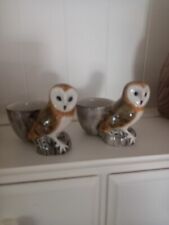 Quail ceramics (uk)  egg cups barn owls stunning as new