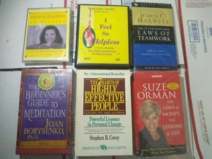 6 audio Cassette Self Improvement Tapes Money life lessons meditation depression - Picture 1 of 10
