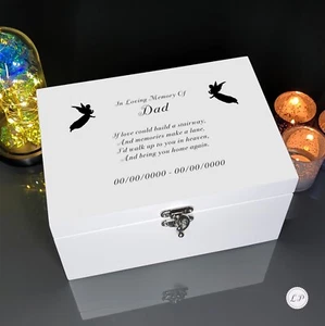 Caja de urna conmemorativa de recuerdo de cenizas para cremación de papá mamá hija hijo hermano - Imagen 1 de 7