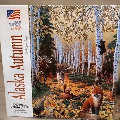 Vintage 1993 Alaska Autumn Over 1000 PC Puzzle 20x27 Charles Lynn Bragg Sealed! - Image 1 of 4