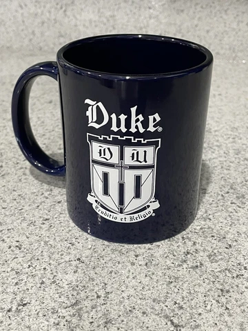 Duke University Blue Devils Crest / Seal Ceramic Blue Mug Cover