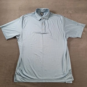 Foot Joy Golf Polo Performance Logo Blue Striped Mens Size 2XL XXL - Picture 1 of 11