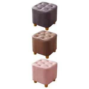 Small Footstool Ottoman Foot Rest Stool Seat Chair for Couch Office Entryway - Picture 1 of 16