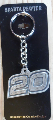 ED CARPENTER Racing Indy #20 Key Chain by Sparta Pewter Cover