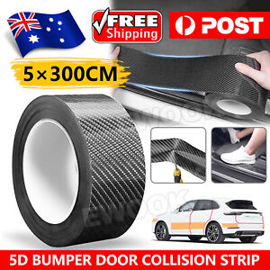 Car Door Sill Protector Edge Sticker Carbon Fiber Rubber DIY Bumper Guard Strip