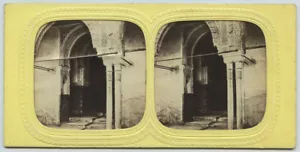 Stéréo contre la lumière 1860-70 Espagne. Grenade. Salle des Abencérages. Entrée - Foto 1 di 2