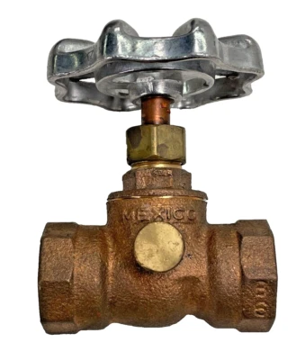 NIBCO Stop and Waste Valve 1/2" FIP Brass, Globe Style Body, Hand Wheel Operated - Image 1 of 4