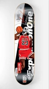 Expedition One x Matt Miller Ballin' Series Michael Jordan Skateboard Black/Red - Picture 1 of 14
