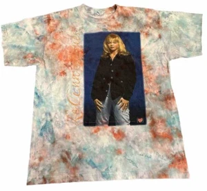 Vtg 1997 Le Ann Rimes White T-shirt Size XL Single Stitch Cronies USA Tie Dye - Picture 1 of 10