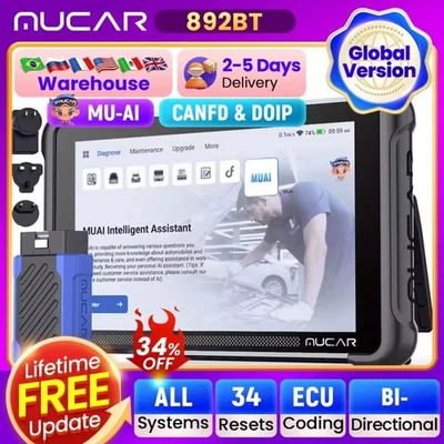 MUCAR 892BT Professional Automotive OBD2 Diagnostic Tool ALL System Auto Scanner34 Reset🇩🇪 - Image 1 of 4