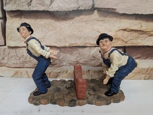 Laurel And Hardy Handmade Novelty Wine Bottle Holder By Sculptures - Picture 1 of 21