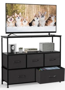 5 Fabric Drawer Dresser TV Stand for Bedroom, Entertainment Center for 45 Inc... - Picture 1 of 1