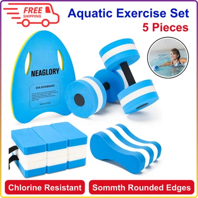 Juego de 5 Piezas Aeróbicos Acuáticos, Set de Ejercicios Acuáticos Piscina Equipo de Fitness con Espuma Foto 1 de 4