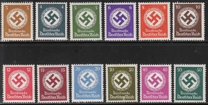 Briefmarke Deutschland Dienst Mi 166-77 Sc O92-103 1942 Krieg Reich Emblem Dienst MH - Bild 1 von 2