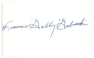Francis "Gabby" Gabreski signierte Karteikarte WWII Ace O&E - Bild 1 von 1