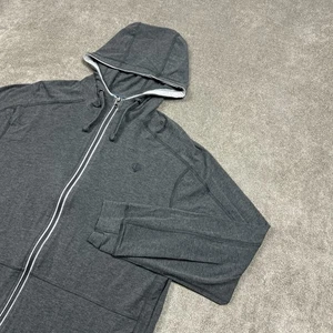 Coolibar Lumaleo Hoodie Mens Large UPF 50+ Gray Heather Full Zip Jacket EUC $99 - Picture 1 of 8