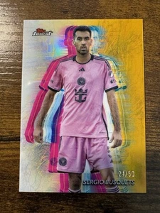 Sergio Busquets /50 Holo Glow Variation Inter Miami MLS Topps Finest 2024 - Picture 1 of 4