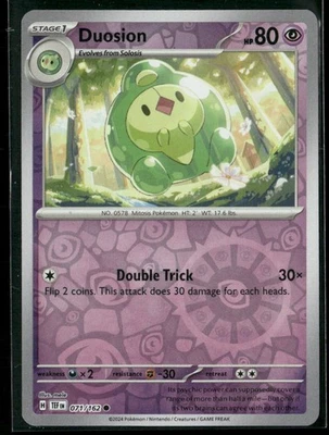 Pokemon Duosion #071/162 SV05: Temporal Forces Common Reverse Holo - Image 1 of 2