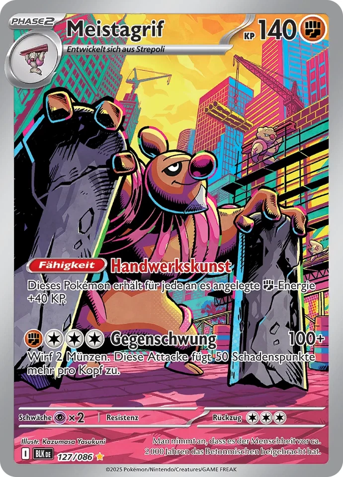 Pokemon Schwarze Blitze Meistagrif 127/086 Near Mint deutsch - Bild 1 von 1