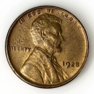1928 Lincoln Cent Weizen Penny rot - Bild 1 von 2