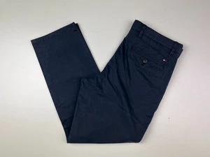 PANTALONES CHINOS TOMMY HILFIGER W34" - L29" Para hombres Calce Regular Azul Marino Oscuro Pantalones - Imagen 1 de 6