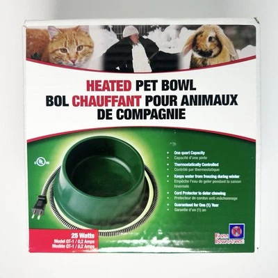 Farm Innovators Heated Electric 25 Watts 1 Quart Bowl Waterer for Pets - Green - Image 1 of 4