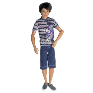 Barbie Fashionista Ryan Ken Muñeca Ropa Zapatos 2009 Cabello Marrón Articulado Brazos Piernas - Imagen 1 de 9