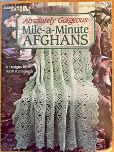 Leisure Arts 2949 MILE A MINUTE 6 Afghanen gehäkelt 16pg Heft Terry Kimbrough - Bild 1 von 9