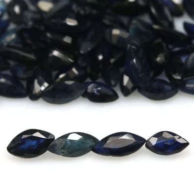 9,50 карата 72 шт синих сапфиров с подогревом Madagascar Marquise - Изображение 1 из 4
