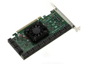 Controller Card Pcie 3.0 16x With 24 Ports SATA 6G. Chipset ASM1812 And ASM1064 - Picture 1 of 3