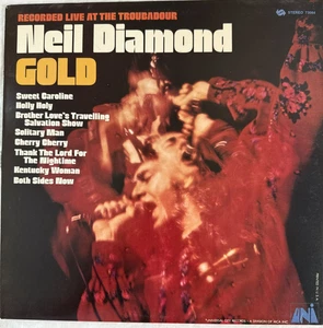 Neil Diamond Gold Vinyl 1970 LP Live at the Troubadour Compilation Uni Records - Picture 1 of 7