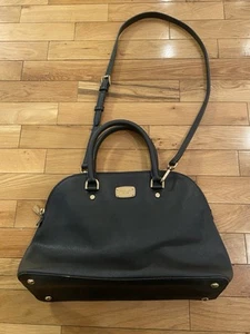 Michael Kors Leather Cindy Dome Crossbody Black Shoulder Bag Handbag medium - Picture 1 of 7