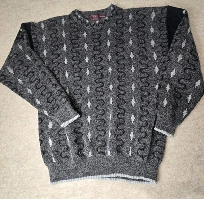 Cambridge Classics By Mervyn's Vintage Mezcla Acrílico/Lana Cuello Redondo Negro Talla XL Foto 1 de 4