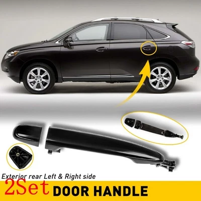 Door Handle For 2007-2011 Toyota Camry Rear Left or Right Outer Smooth Black Foto 1 de 4
