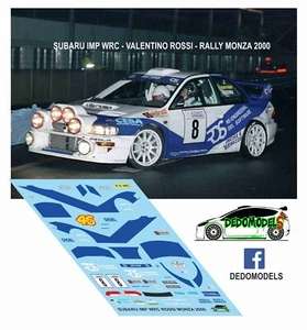 DECALS 1:43 SUBARU IMPREZA WRC VALENTINO ROSSI RALLY MONZA 2000 - Foto 1 di 1