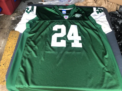 💯 % Authentic Reebok Pro Cut Darrelle Revis New York Jets Jersey Size 58 Cover