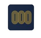 Blue Coaster With Gold Ovals Set Of 4