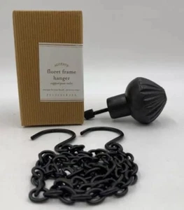 Pottery Barn Floret Knob Picture Frame Wall Hanger Antique Bronze 2 Pieces NEW - Picture 1 of 5
