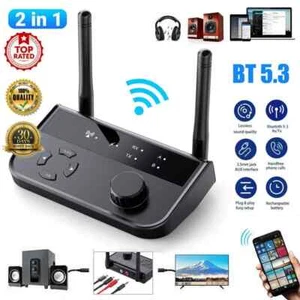 Bluetooth 5.3 2‑in‑1 Transmitter Receiver AUX RCA Multipoint Adapter for Audio. - Imagen 1 de 18