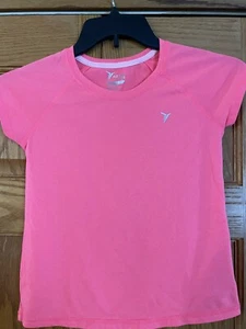 Old Navy Active Pink Tshirt Girls L 10/12 Go Dry Short Sleeve Athletic Fitness - Picture 1 of 4