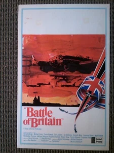 BATTLE OF BRITAIN 1969 ORIG. WINDOW CARD MOVIE POSTER 14"x22" (F/VF) WWII ACTION - Picture 1 of 8