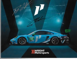 POSTAL FIRMADA 2023 HARDWICK, HEYLEN,ROBICHON WRIGHT MOTORSPORT #16 IMSA LE MANS - Imagen 1 de 1