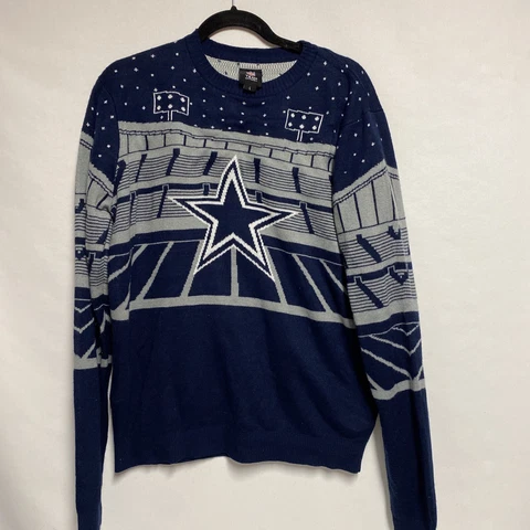 Dallas Cowboys Ugly Christmas Sweater NFL Team Apparel Mens Sz L Cover