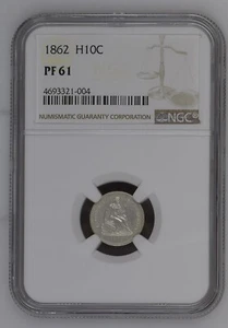 1862 Proof Seated Liberty Half Dime NGC PF61 Only 550 Minted! - Picture 1 of 2