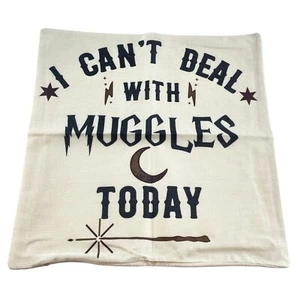Harry Potter I Can't Deal With Muggles Pillow Cover Zip Closure 17"x17" Square - Picture 1 of 4