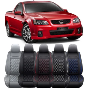Deluxe Leather Car Seat Covers Front & Rear Cushion For Holden Commodore VE VF - Picture 1 of 35