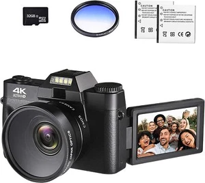 4K Digital Vlogging Camera for YouTube 4k Camcorder HD 1080P 48MP Video Camera - Picture 1 of 7